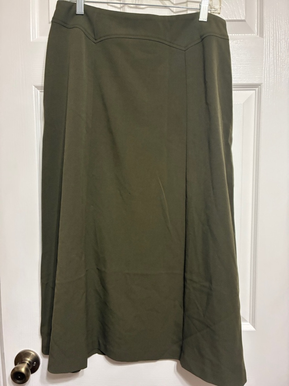 Sag harbor petite Aline army green skirt